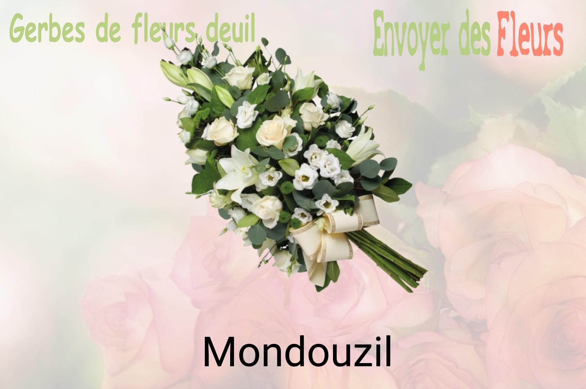 Gerbe de fleurs de deuil livrée à Mondouzil